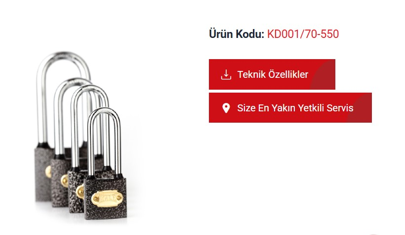 ASMA KILIT 50 MM GRI UZUN MIL KALE KILIT